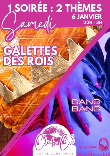 Club libertin Côtes d'Armor, soirée galette des rois & gang bang